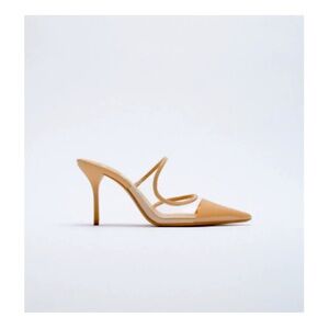 Zara Tan Heeled Mules